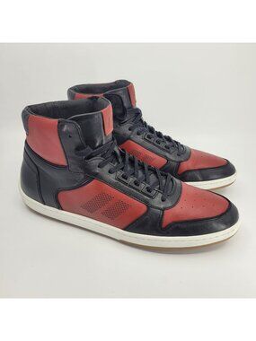 PILOTI Drift Mid Black Red High Top Driving Sneakers Mens Sz 12 *Missing Insoles